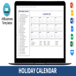 template topic preview image Holiday Calendar PDF