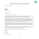 Junior Accountant Application Cover Letter gratis en premium templates