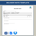 Blank Delivery Note Template gratis en premium templates