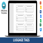 Bag Tag Template gratis en premium templates