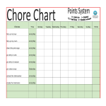 Chore chart Template in excel gratis en premium templates