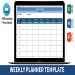 template topic preview image Weekly planner template