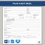 Vorschaubild der VorlageFilm cast deal memo template