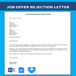 template preview imageJob Offer Rejection Letter