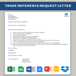 Trade Reference Request gratis en premium templates