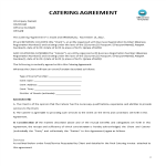 Catering Delivery Agreement gratis en premium templates