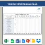 template topic preview image Wagenpark Onderhoudsboek Template Excel