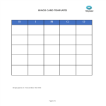 Bingo Game Board gratis en premium templates