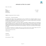 Professional Apology Letter To Client gratis en premium templates