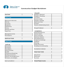 Home Construction Budget Worksheet gratis en premium templates