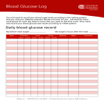 Blank Blood Glucose Chart gratis en premium templates