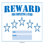 5 Star Reward Chart template gratis en premium templates