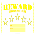 template topic preview image 5 Star Printable Reward Certificate