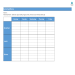 template topic preview image Catering Menu Monday to Friday sample