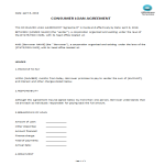 Consumer Loan Agreement gratis en premium templates