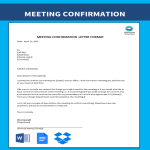 Business Meeting Confirmation Letter gratis en premium templates