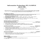 template topic preview image Information Technology It Resume