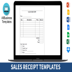 Sales Receipt PDF 2 per A4 page gratis en premium templates