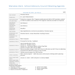 template topic preview image School Advisory Council Meeting Agenda