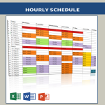 Free Hourly Schedule gratis en premium templates