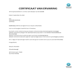 Werkervaring Certificaat van Werkgever gratis en premium templates