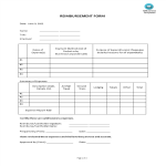 Reimbursement Form gratis en premium templates