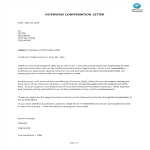 Interview Confirmation Letter Accounting Position gratis en premium templates