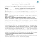 image Equipment Placement Agreement