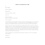 Bank Loan Application Letter template gratis en premium templates