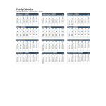 Excel Yearly Calendar gratis en premium templates