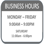 Business Hours Signage gratis en premium templates