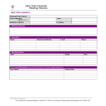 University Meeting Itinerary gratis en premium templates