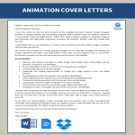 template topic preview image Cover Letter Animation