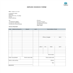 image Service invoice form