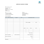 Service invoice form gratis en premium templates