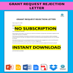 Vorschaubild der VorlageGrant Request Rejection Letter