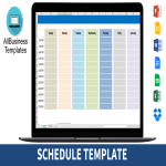 Schedule Template gratis en premium templates