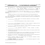 Partnership Agreement Amendment Clean gratis en premium templates