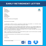 Resignation Letter for Early Retirement template gratis en premium templates