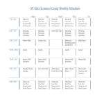 Kid’S Weekly Schedule gratis en premium templates
