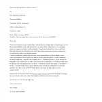 template topic preview image Sr Executive Personal Resignation Letter To Boss