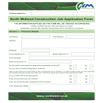 template topic preview image Construction Job Application Form