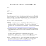 Appointment Letter For Project Assistant Manager gratis en premium templates