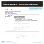 Professional Finance Resume gratis en premium templates