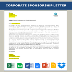 Corporate Sponsorship Thank You Letter gratis en premium templates