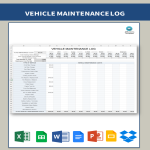 Vehicle Maintenance Log gratis en premium templates