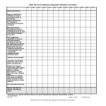Medical Supplies Weekly Checklist gratis en premium templates