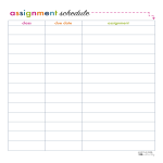 Assignment Schedule sample gratis en premium templates