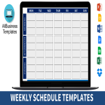 Weekly Schedule Excel gratis en premium templates
