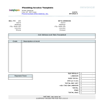 Plumbing Invoice Format gratis en premium templates